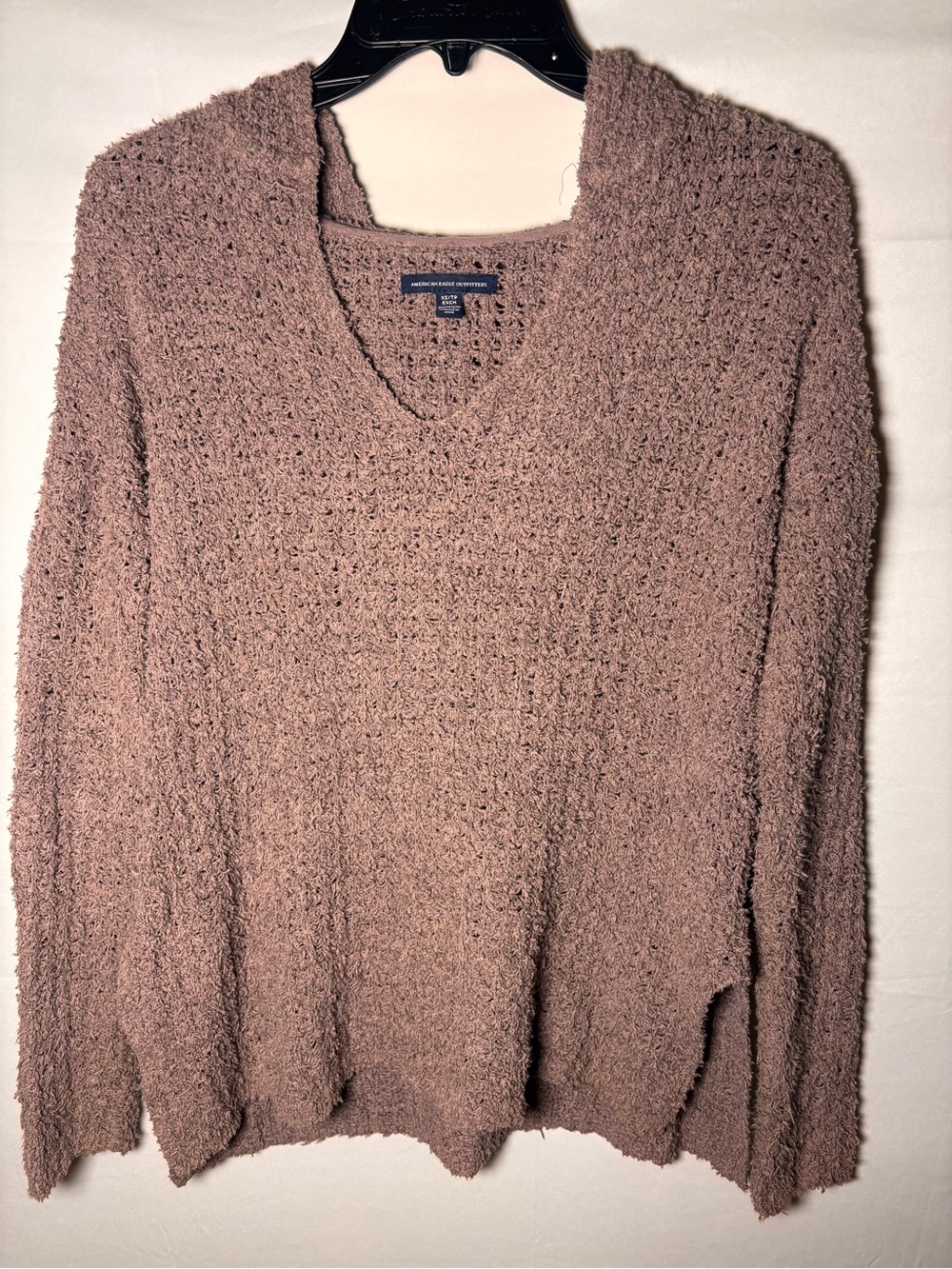 American Eagle Outfitters brown fuzzy sweater